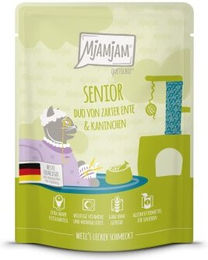 MjAMjAM Nassfutter Katze Senior Ente und Kaninchen Getreidefrei Monoprotein Mousse 6x300 g - 6 x 300 g – Bild 1 von 1