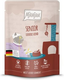 Produktbild von MjAMjAM Nassfutter Katze Senior Rind Mousse Getreidefrei Monoprotein 6x300 g - 6 x 300 g