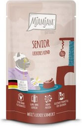 Produktbild von MjAMjAM Nassfutter Katze Senior Rind und Huhn Getreidefrei Monoprotein Quetschie Tube 12x125 g