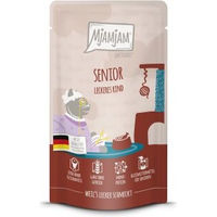 Produktbild von MjAMjAM Nassfutter Katze Senior Rind und Huhn Getreidefrei Monoprotein Quetschie Tube 12x125 g