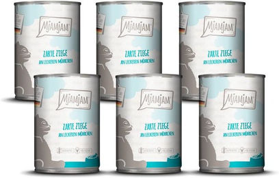 Produktbild von MjAMjAM Nassfutter mit Ziege und Möhrchen getreidefrei mit hohem Fleischanteil 240g - 6 x 400 g