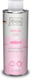 MjAMjAM Natürliches Lachsöl Nahrungsergänzung für Hunde und Katzen kaltgepresst ohne Konservierungsstoffe 500 ml - 4 x 500 g – Bild 1 von 3