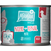 Produktbild von MjAMjAM Niere Renal Pute Nassfutter Diätfutter für Katzen 6 x 200 g