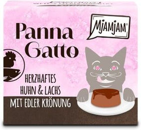 MjAMjAM Panna Gatto Katzen Nassfutter Paté Huhn und Lachs getreidefrei ohne Zucker 24 x 80 g – Bild 1 von 7