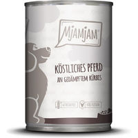 Produktbild von MjAMjAM Pferdefutter mit gedämpftem Kürbis getreidefrei und mit hohem Fleischanteil 6x400g