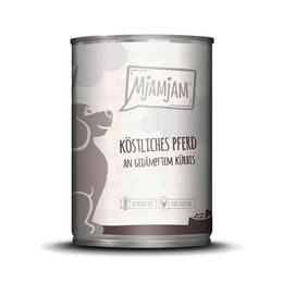 MjAMjAM Pferdefutter Stückchen in Sauce mit gedämpftem Kürbis für Pferde Adult Getreidefrei 6x400g - 400 g – Bild 1 von 2