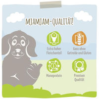 Produktbild von MjAMjAM Premium Hund Nassfutter Büffel mit Kartoffeln Getreidefrei Monoprotein Hoher Fleischanteil 6 x 800g - 6 x 800 g