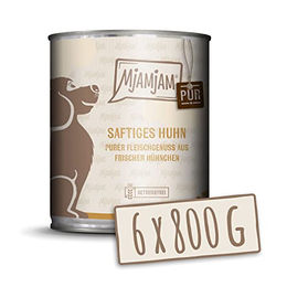MjAMjAM Premium Hund Nassfutter Huhn mit hohem Fleischanteil glutenfrei und monoprotein 6 x 800g - 6 x 800 g – Bild 1 von 3