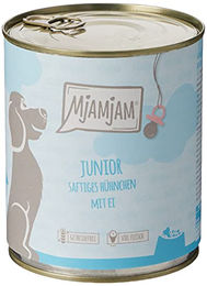 MjAMjAM Premium Hund Nassfutter Junior Huhn mit Ei Stückchen in Sauce 6 x 800 g - 6 x 800 g – Bild 1 von 3