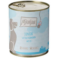Produktbild von MjAMjAM Premium Hund Nassfutter Junior Huhn mit Ei Stückchen in Sauce 6 x 800 g - 6 x 800 g