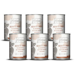 Produktbild von MjAMjAM Premium Hund Nassfutter Lamm mit Reis und Tomaten Stückchen in Sauce 6 x 400 g - 6 x 400 g