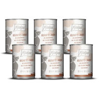 Produktbild von MjAMjAM Premium Hund Nassfutter Lamm mit Reis und Tomaten Stückchen in Sauce 6 x 400 g - 6 x 400 g