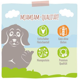 MjAMjAM Premium Hund Nassfutter Lamm mit Reis und Tomaten Stückchen in Sauce Glutenfrei 6 x 800 g - 6 x 800 g – Bild 1 von 4