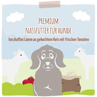 Produktbild von MjAMjAM Premium Hund Nassfutter Lamm Paté mit Reis und Tomaten Glutenfrei 12 x 125g - 12 x 125 g