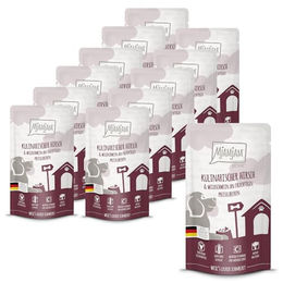 Produktbild von MjAMjAM Premium Hund Nassfutter Paté Hirsch und Wildschwein mit Preiselbeeren getreidefrei glutenfrei 12 x 125g - 12 x 125 g