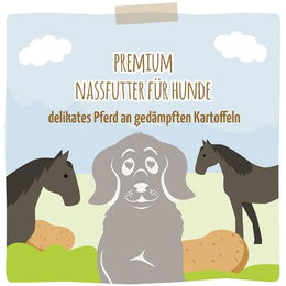 MjAMjAM Premium Hund Nassfutter Pferd mit Stückchen in Sauce getreidefrei 6 x 200g - 6 x 200 g – Bild 1 von 2