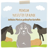Produktbild von MjAMjAM Premium Hund Nassfutter Pferd mit Stückchen in Sauce getreidefrei 6 x 200g - 6 x 200 g