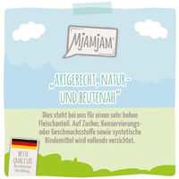 Produktbild von MjAMjAM Premium Hund Nassfutter Pute mit Reis und Zucchini Stückchen in Sauce 6 x 400 g - 6 x 400 g