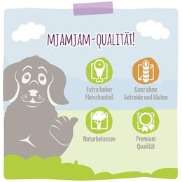 MjAMjAM Premium Hund Nassfutter Pute und Kaninchen Stückchen in Sauce getreidefrei 6 x 200g - 6 x 200 g – Bild 1 von 2