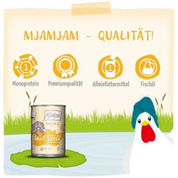 MjAMjAM Premium Hund Nassfutter Wellness Haut & Fell Huhn Adult Getreidefrei Monoprotein mit hohem Fleischanteil 400g - 400 g – Bild 1 von 2