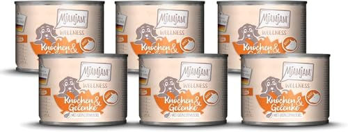 MjAMjAM Premium Hund Nassfutter Wellness Knochen & Gelenke Rind Getreidefrei Monoprotein 6x200g - 6 x 200 g – Bild 1 von 4