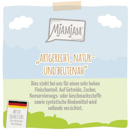 MjAMjAM Premium Hundefutter Nass Huhn und Ente Stückchen in Sauce glutenfrei 6 x 200 g - 6 x 200 g – Bild 1 von 2