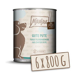 MjAMjAM Premium Hundefutter Nassfutter Pute Adult Getreidefrei Glutenfrei Hoher Fleischanteil 6 x 800g - 6 x 800 g – Bild 1 von 3