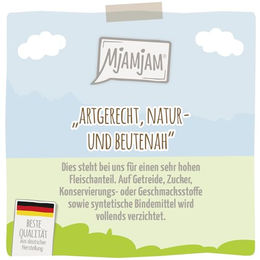 MjAMjAM Premium Katzen Nassfutter Duo Rind und Pute mit Kürbis Stückchen in Sauce getreidefrei Monoprotein 6 x 400 g - 6 x 400 g – Bild 1 von 2