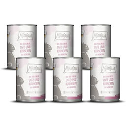 MjAMjAM Premium Katzen Nassfutter Ente und Huhn mit Möhrchen getreidefrei mit hohem Fleischanteil 6 x 400 g - 6 x 400 g – Bild 1 von 4