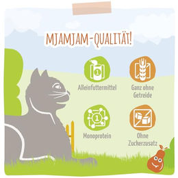 Produktbild von MjAMjAM Premium Katzen Nassfutter Huhn mit Birne getreidefrei mit hohem Fleischanteil 6 x 200g - 6 x 200 g