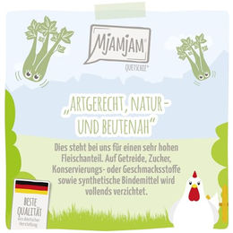 MjAMjAM Premium Katzen Nassfutter Huhn mit gedünstetem Sellerie Stückchen in Sauce getreidefrei hoher Fleischanteil 6 x 400g - 6 x 400 g – Bild 1 von 2