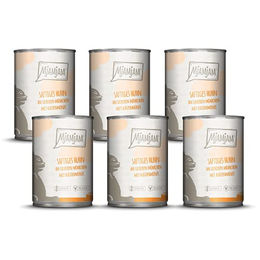 MjAMjAM Premium Katzen Nassfutter Huhn mit Möhrchen Stückchen in Sauce getreidefrei monoprotein 6 x 400 g - 6 x 400 g – Bild 1 von 6