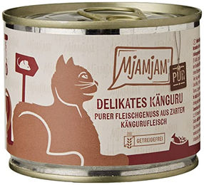 MjAMjAM Premium Katzen Nassfutter Känguru und Ente Stückchen in Sauce getreidefrei glutenfrei ohne Zucker 6 x 200 g - 6 x 200 g – Bild 1 von 4