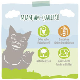 Produktbild von MjAMjAM Premium Katzen Nassfutter Mousse Rentier mit Huhn und Möhren Getreidefrei Monoprotein 12er Pack 12 x 125 g - 12 x 125 g
