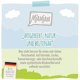MjAMjAM Premium Katzen Nassfutter Quetschie Ziege mit Möhrchen Getreidefrei und Monoprotein 12er Pack 12 x 125 g - 12 x 125 g – Bild 1 von 2