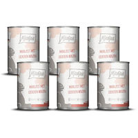Produktbild von MjAMjAM Premium Katzen Nassfutter Rind und Huhn Stückchen in Sauce getreidefrei 6 x 400 g - 6 x 400 g