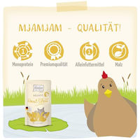 Produktbild von MjAMjAM Premium Katzen Nassfutter Wellness Haut & Fell Huhn Monoprotein Getreidefrei 12 x 125g - 12 x 125 g