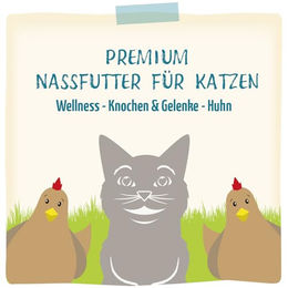 MjAMjAM Premium Katzen Nassfutter Wellness Huhn Gelenke & Knochen Getreidefrei Monoprotein 12 x 125g - 12 x 125 g – Bild 1 von 2