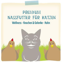 Produktbild von MjAMjAM Premium Katzen Nassfutter Wellness Huhn Gelenke & Knochen Getreidefrei Monoprotein 12 x 125g - 12 x 125 g