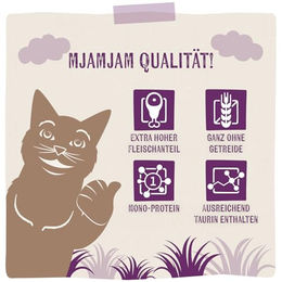 MjAMjAM Premium Katzen Nassfutter Wildschwein Monoprotein Getreidefrei 6x300g - 6 x 300 g – Bild 1 von 2