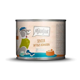 Produktbild von MjAMjAM Premium Nassfutter für Hunde Senior Huhn in Sauce getreidefrei glutenfrei mit hohem Fleischanteil 200 g - 6 x 200 g