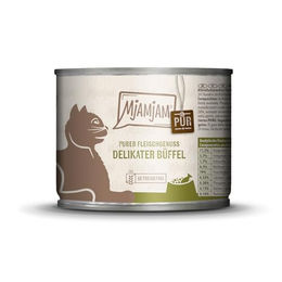 MjAMjAM Premium Nassfutter für Katzen Büffel pur Stückchen in Soße getreidefrei monoprotein mit hohem Fleischanteil 6 x 200g - 200 g – Bild 1 von 4