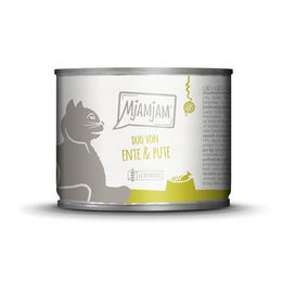 MjAMjAM Premium Nassfutter für Katzen Duo Ente und Pute mit Kürbis getreidefrei 6 x 200 g - 200 g – Bild 1 von 5