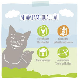 MjAMjAM Premium Nassfutter für Katzen Forelle mit Huhn getreidefrei und monoprotein 6x800g - 6 x 800 g – Bild 1 von 2