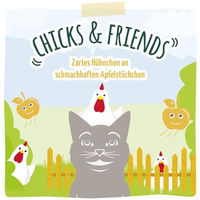 Produktbild von MjAMjAM Premium Nassfutter für Katzen Huhn mit Apfelstückchen Adult 6 x 400 g Dose getreidefrei - 400 g