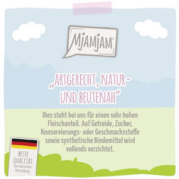 MjAMjAM Premium Nassfutter für Katzen Huhn und Lachs getreidefrei mit hohem Fleischanteil 12 x 125 g - 12 x 125 g – Bild 1 von 3