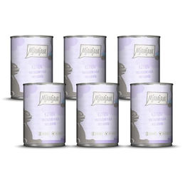MjAMjAM Premium Nassfutter für Katzen Kitten Kalb mit Lachsöl getreidefrei Monoprotein 6 x 400 g - 6 x 400 g – Bild 1 von 3