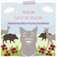 Produktbild von MjAMjAM Premium Nassfutter für Katzen Wild mit Preiselbeeren getreidefrei und monoprotein 6x400g - 6 x 400 g