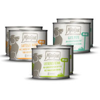 Produktbild von MjAMjAM Premium Nassfutter Hund Mixpaket Adult Huhn Ente Rind Pute Stückchen in Sauce 6 x 200 g - 6 x 200 g