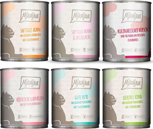 Produktbild von MjAMjAM Probierpaket Katzen Nassfutter Adult Mix 6 x 800 g Getreidefrei und Glutenfrei